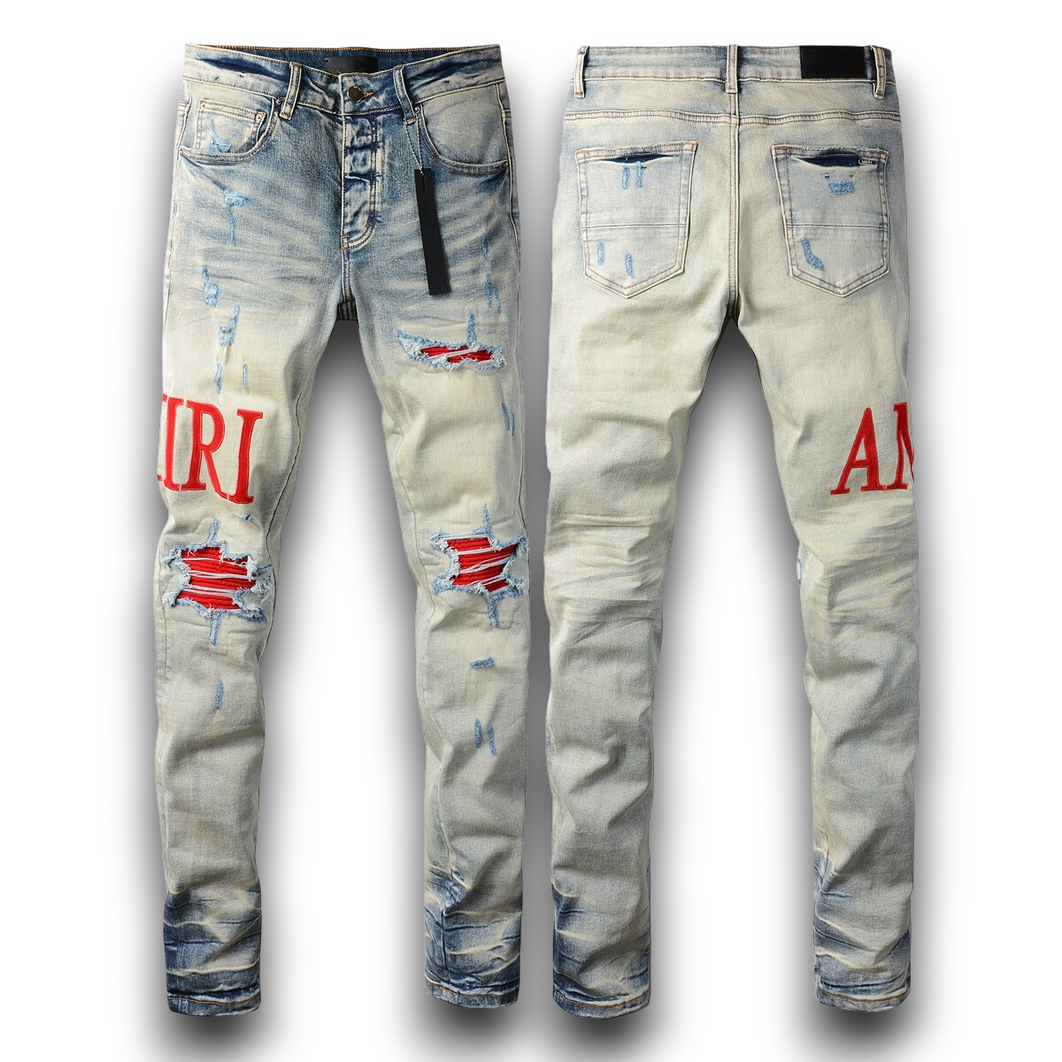Amiri Men s High-end Casual Fashion Personality Vintage Jeans Size 28-40 13 eBay
